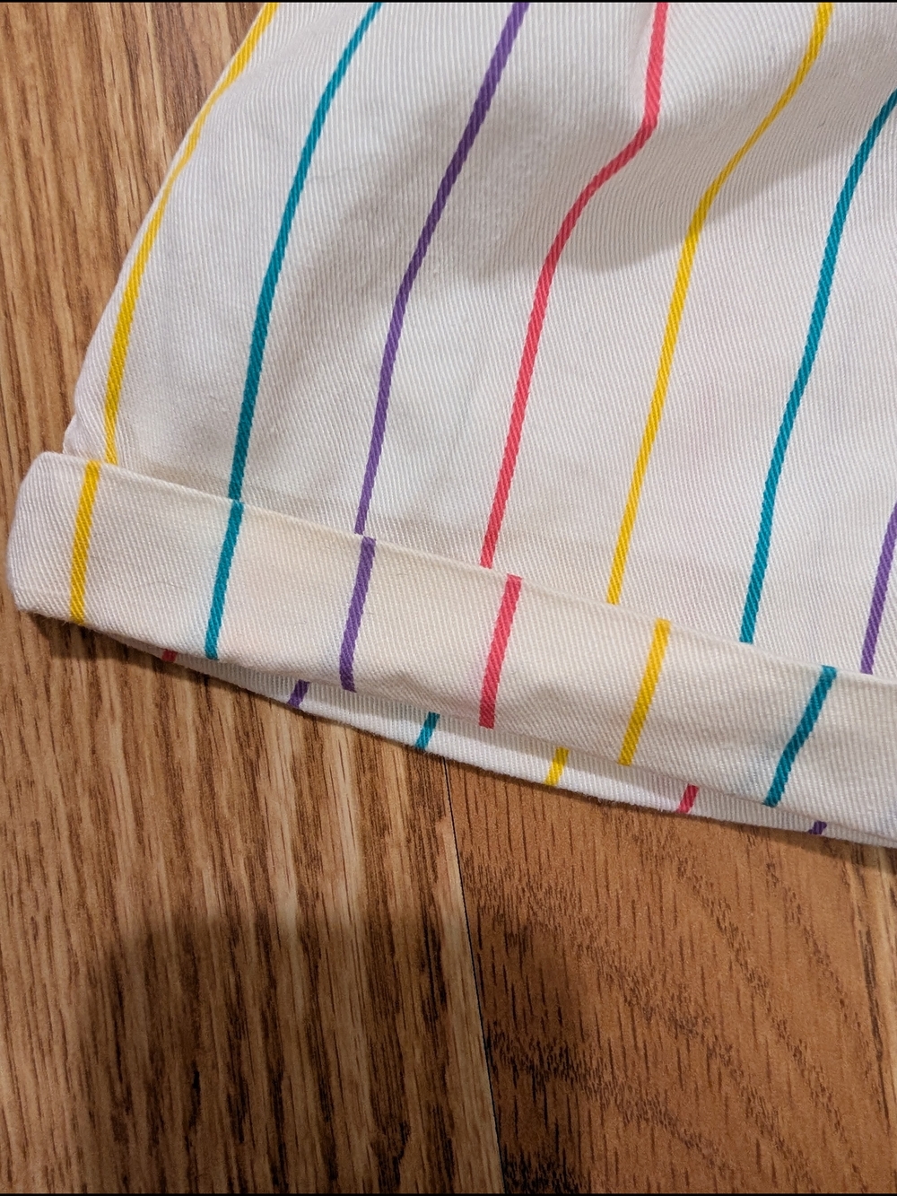 Vintage Girls 80's 90's Rainbow Stripe Short Romper 10 - Picture 11 of 13